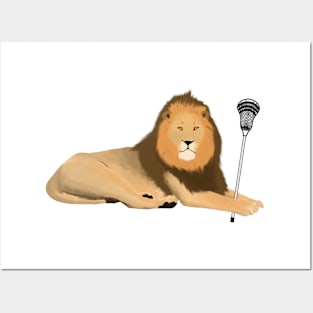 Lacrosse Lion Posters and Art